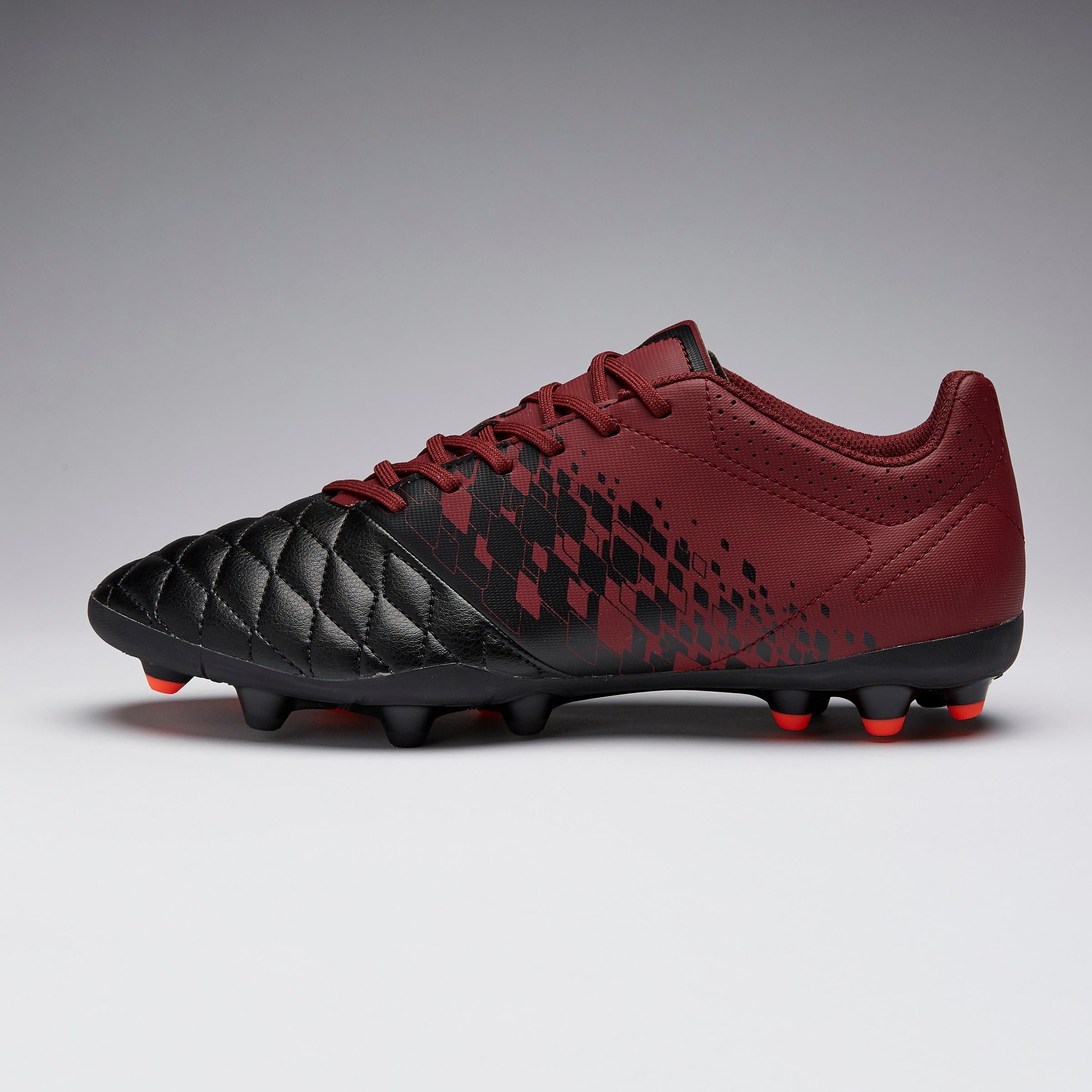 Agility 500 MG Adult Dry Pitch Football Boots - Black/Burgundy 4/13