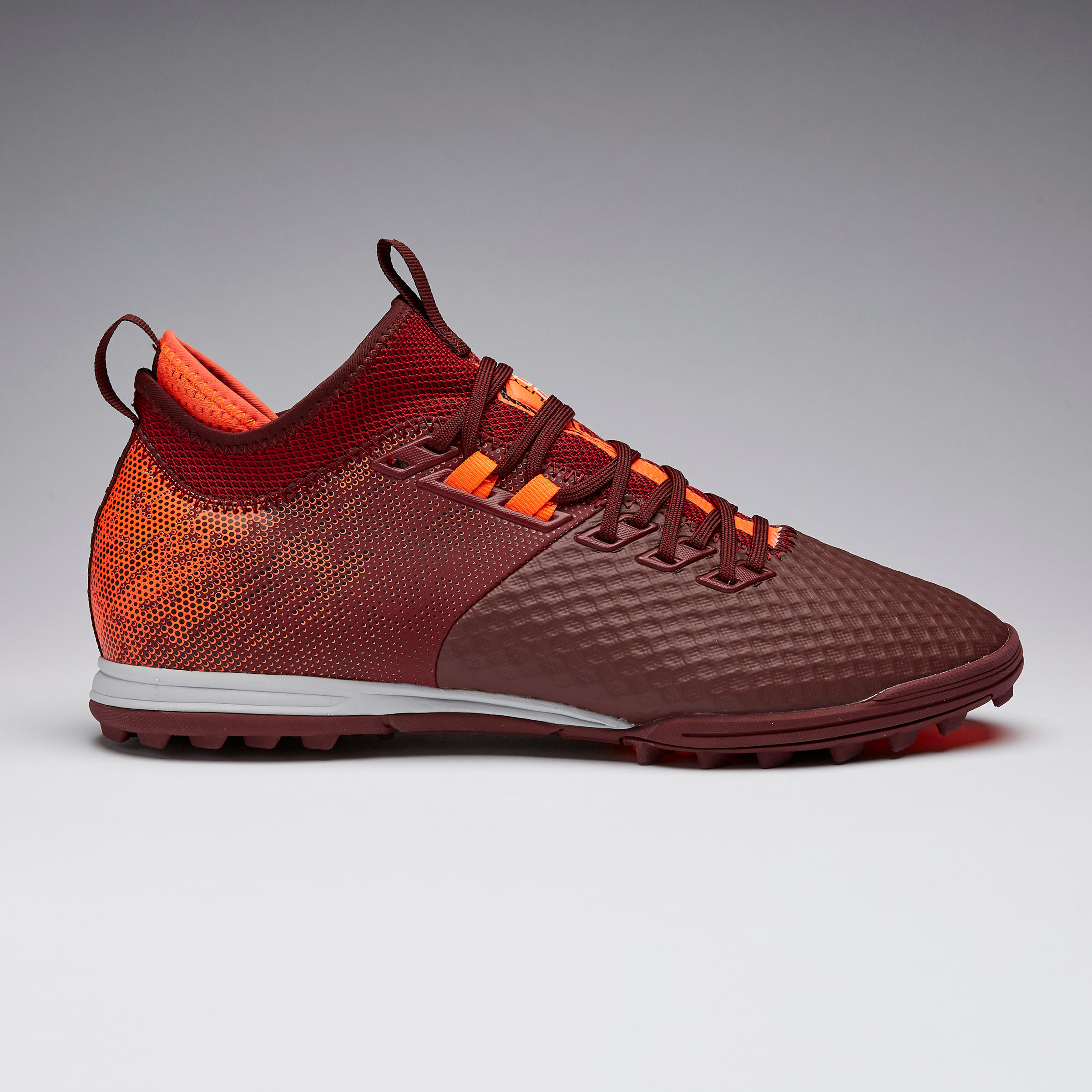 KIPSTA Botas de Fútbol Kipsta Agility 900 Mesh Mid HG Turf adulto rojo naranja