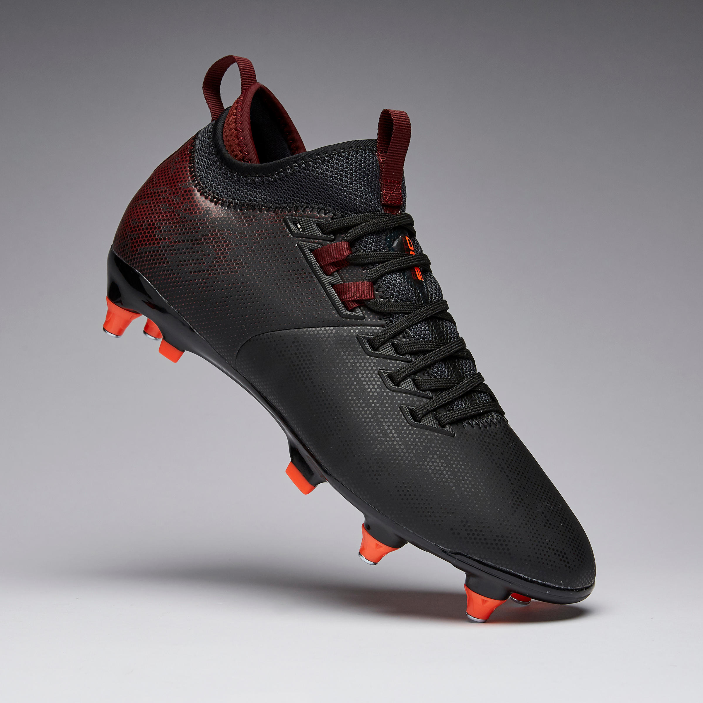 Agility 900 MiD SG Adult Soft Ground Football Boots - Black/Burgundy 7/14
