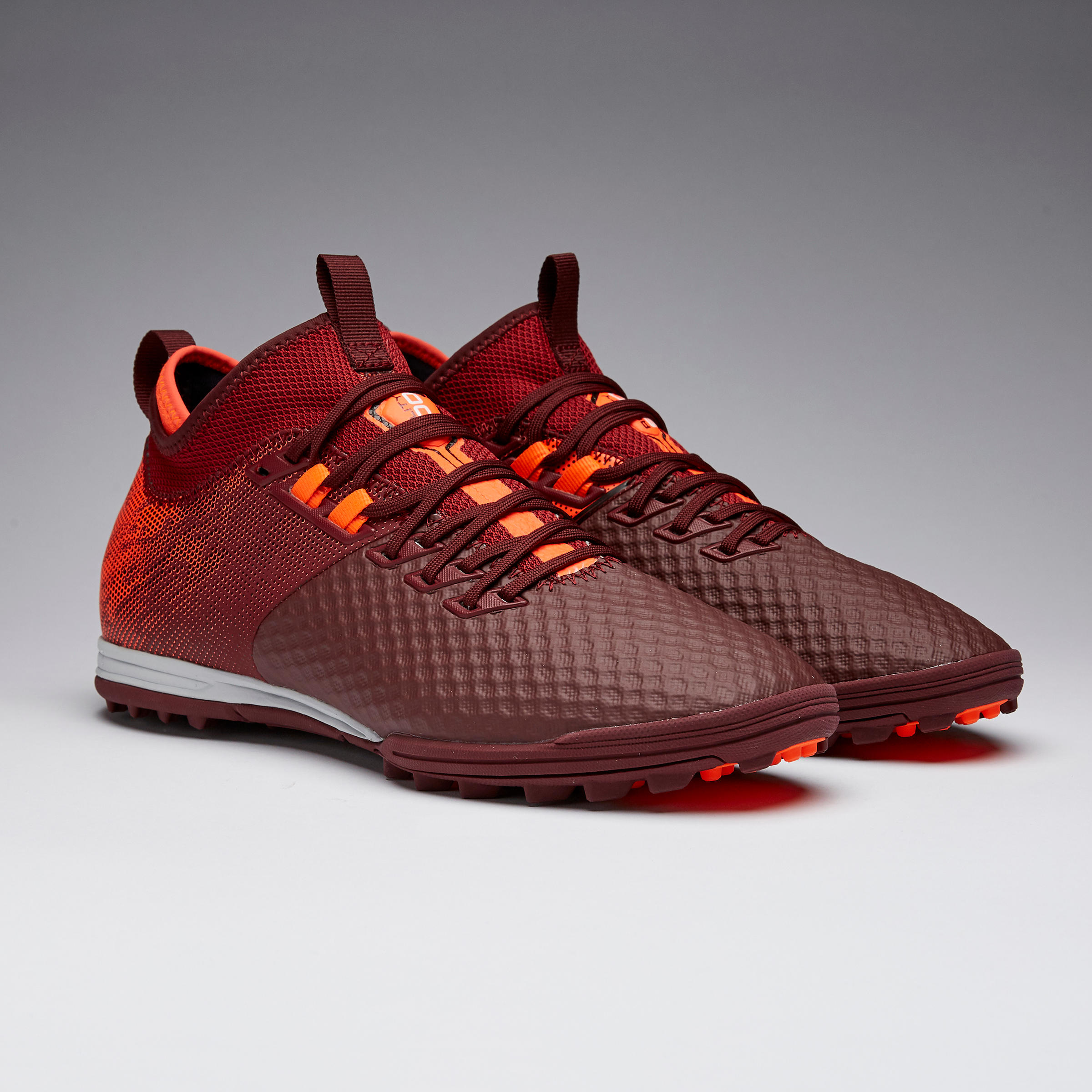 Botas de Fútbol Kipsta Agility 900 Mesh Mid HG Turf adulto rojo naranja -  Decathlon