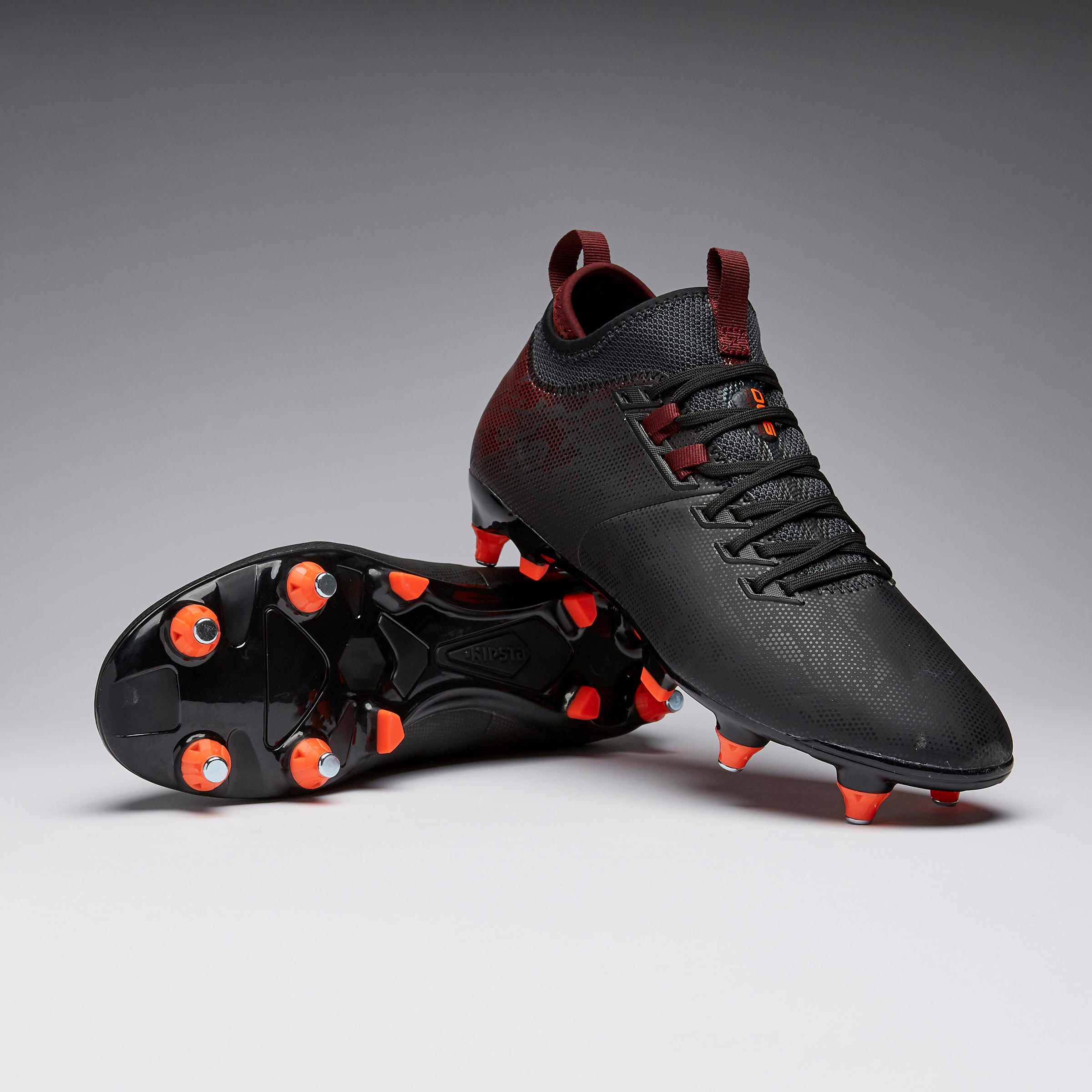 Agility 900 MiD SG Adult Soft Ground Football Boots - Black/Burgundy 13/14