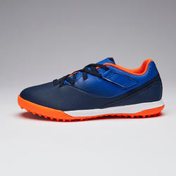 Chaussure de football enfant TF  à scratch AGILITY 500 bleu et marine