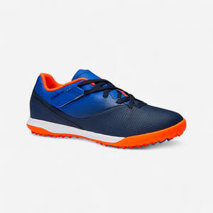Kids Football Shoes Agility 500 Velcro Turf - Blue Navy