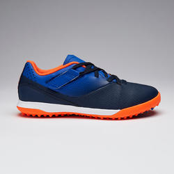 Chaussure de football enfant TF  à scratch AGILITY 500 bleu et marine