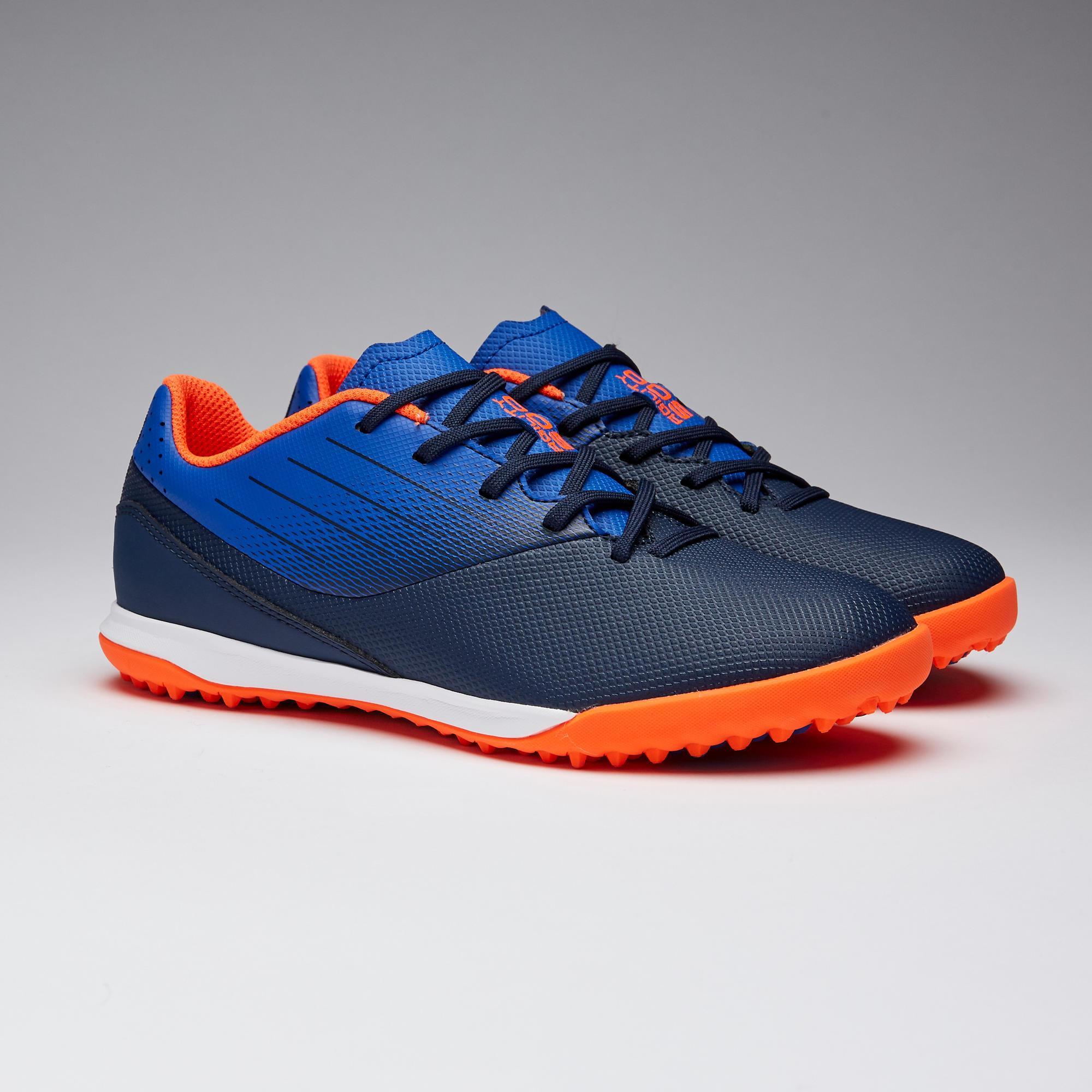 Chaussure de football enfant TF AGILITY 500 marine et bleue KIPSTA