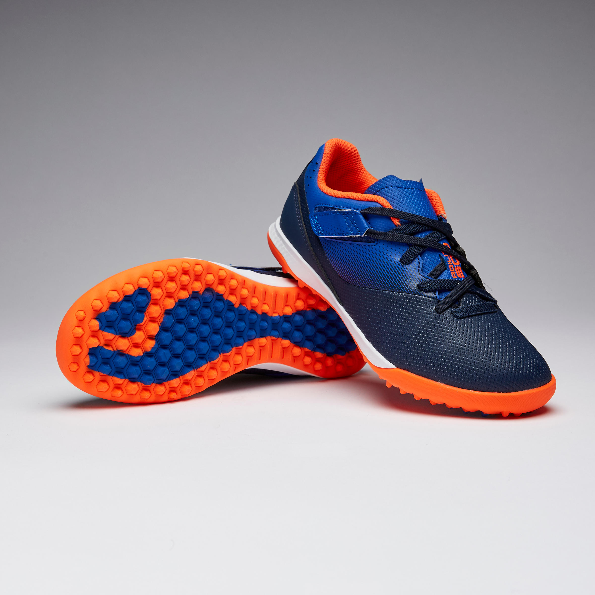 Chaussure de football enfant TF scratch AGILITY 500 bleu et