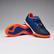 Kids Football Shoes Agility 500 Velcro Turf - Blue Navy