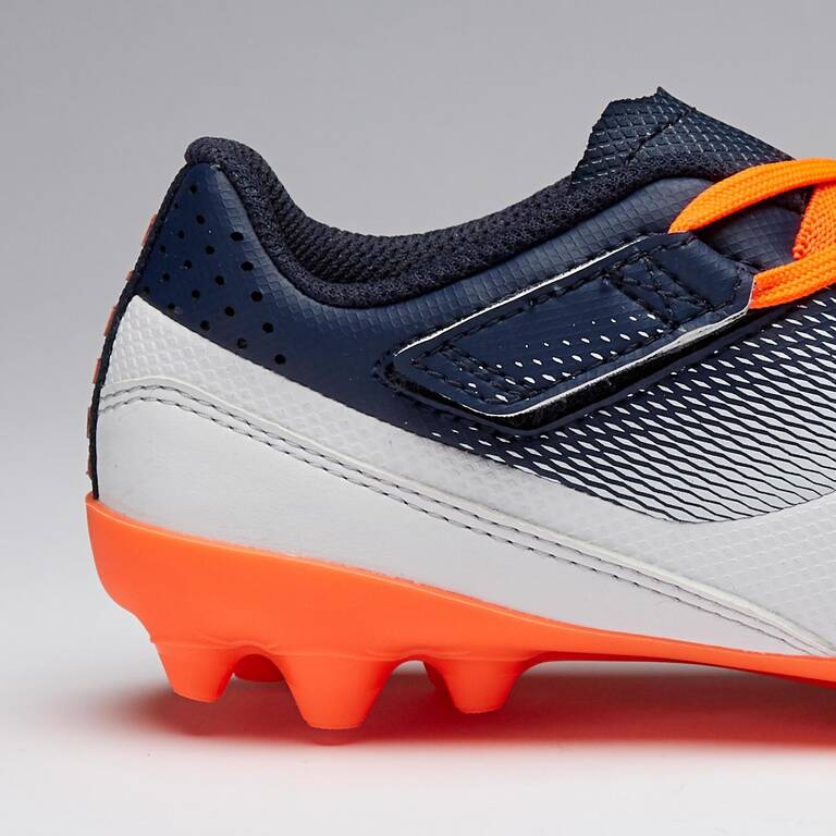 Agility 500 MG Kids' Rip-Tab Football Boots - Grey/Navy Blue