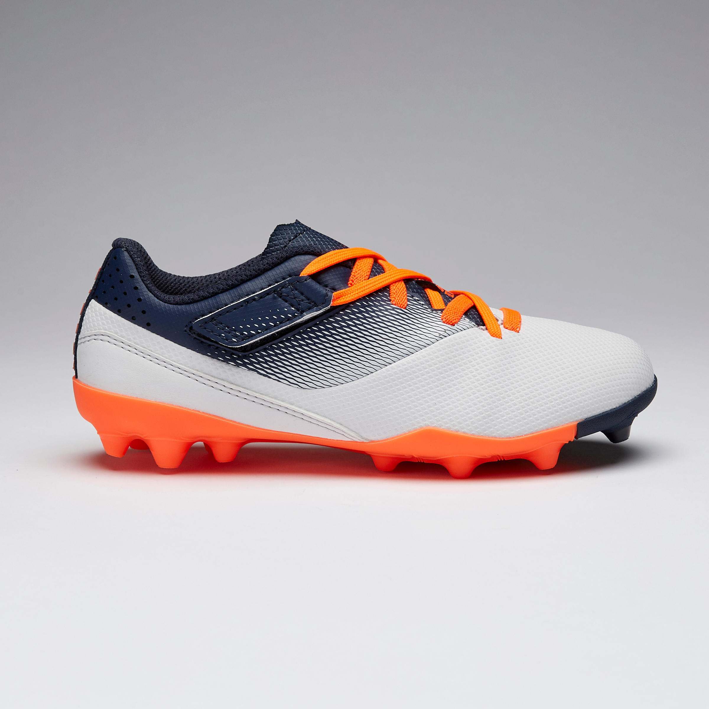 Agility 500 MG Kids' Rip-Tab Football Boots - Grey/Navy Blue 2/13