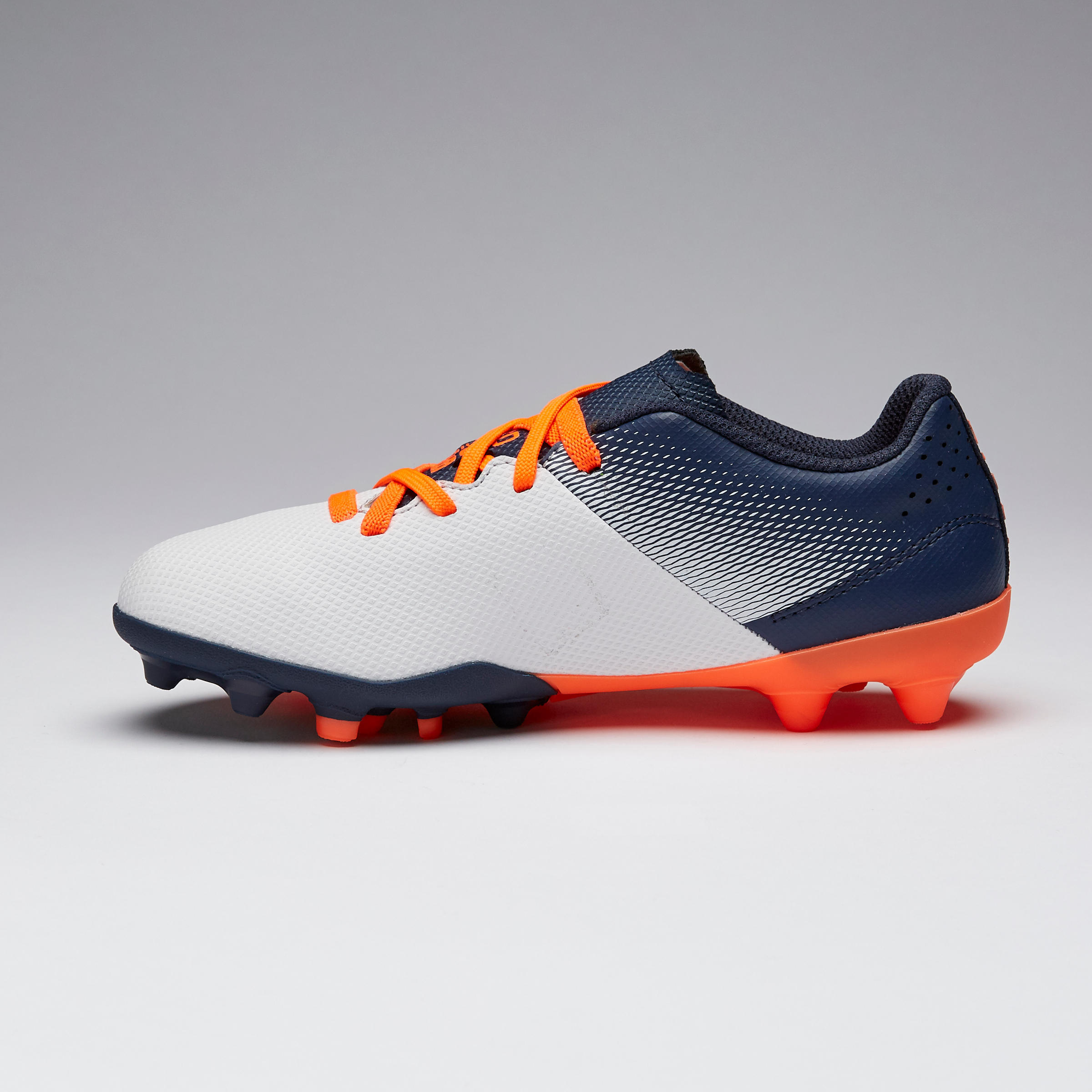 Agility 500 MG Kids' Rip-Tab Football Boots - Grey/Navy Blue 3/13