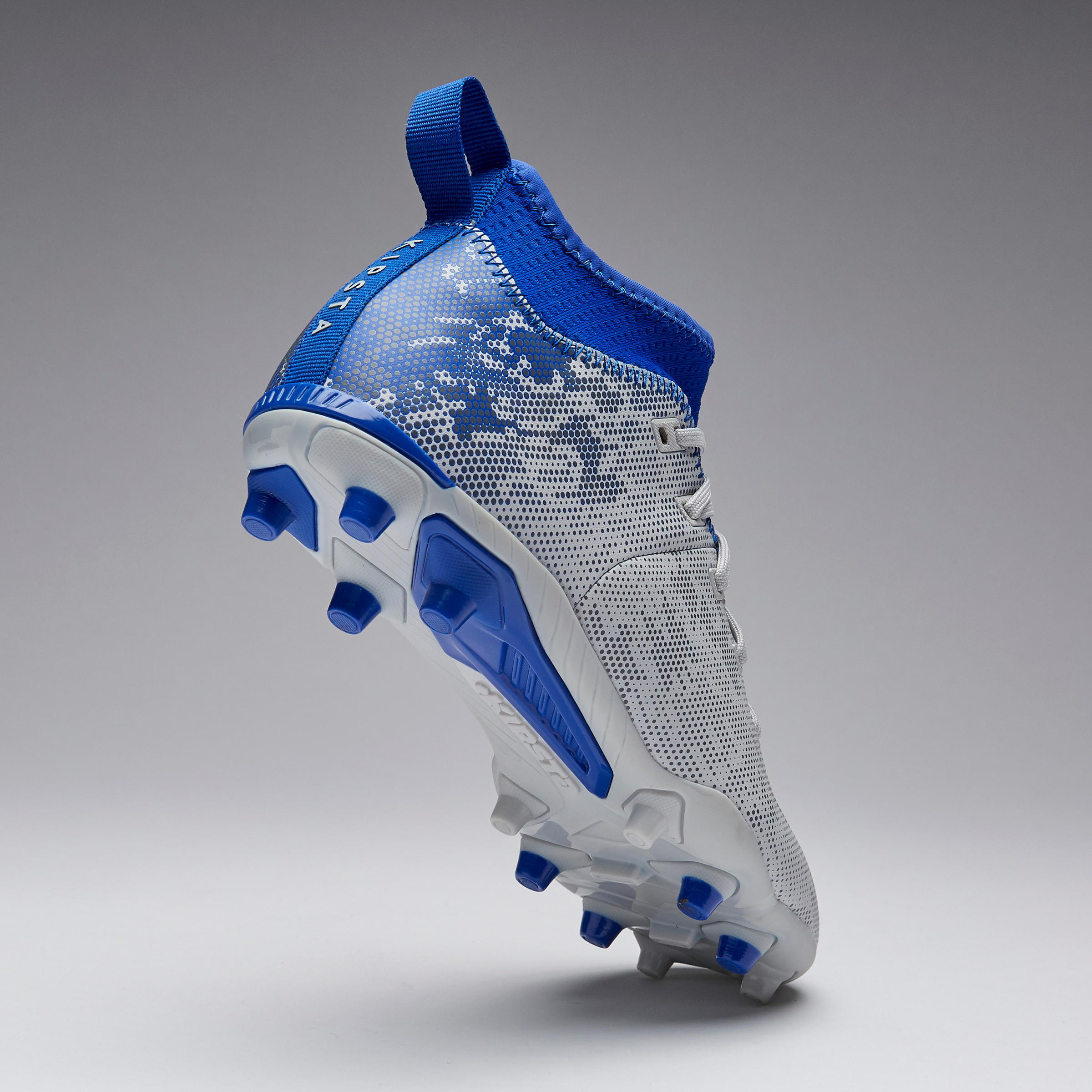Agility 900 FG Kids' Dry Pitches Football Boots - Grey/Blue 8/13