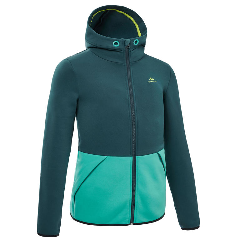 Polaire de randonnée enfant MH500 vert imprimé 7- 15 ans Polaire de randonnée enfant MH500 vert imprimé 7- 15 ans