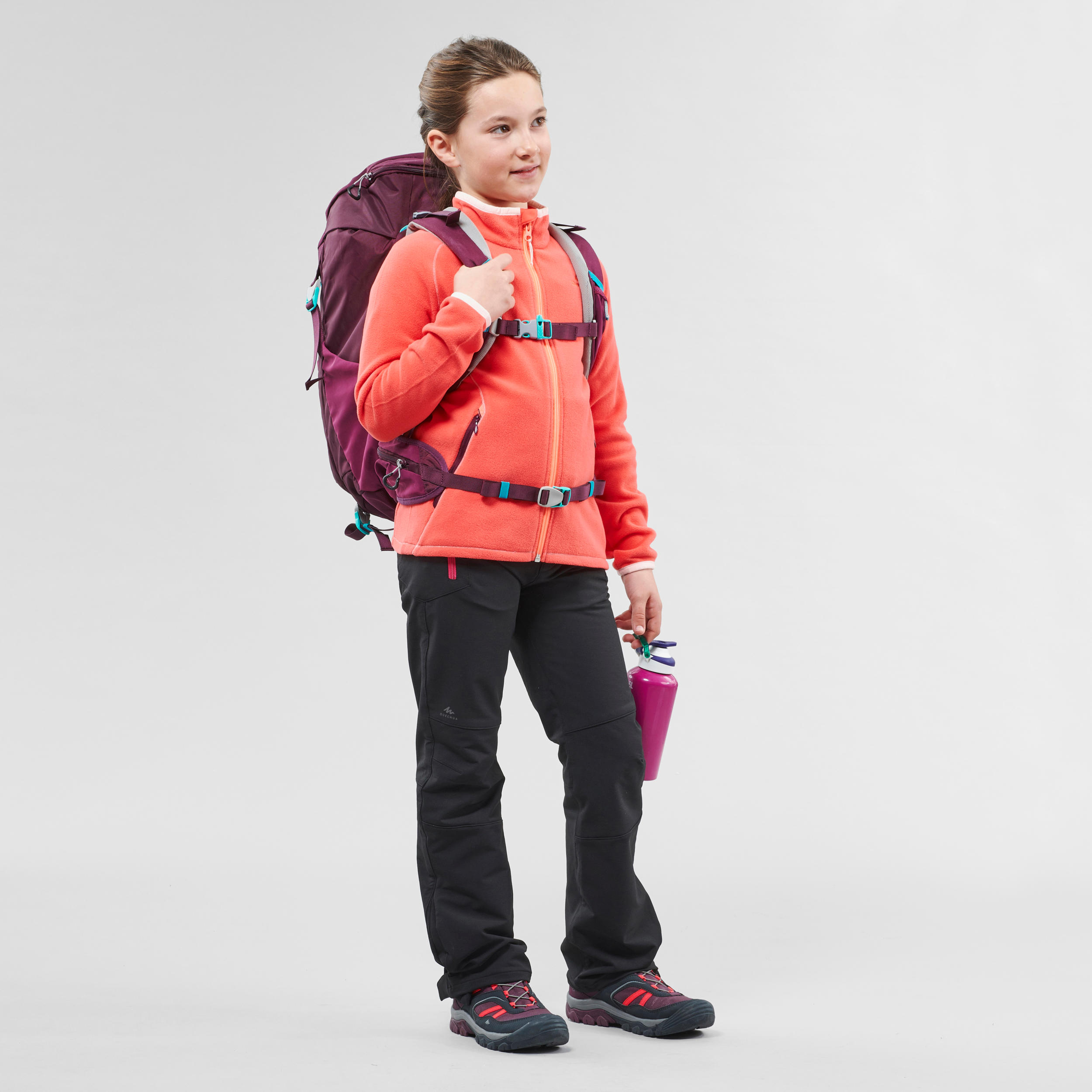 Kids’ Hiking Fleece Jacket MH150 7-15 Years - Coral 8/8