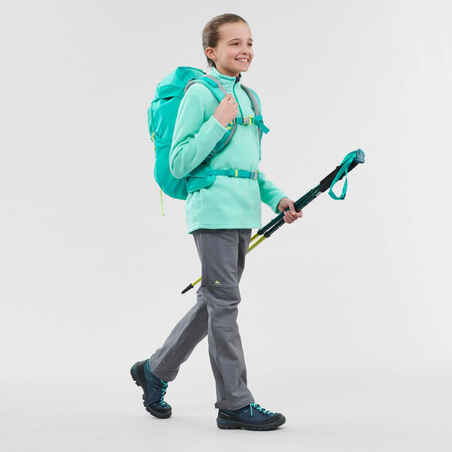 Kids’ Hiking Fleece - MH100 Aged 7-15 - Turquoise