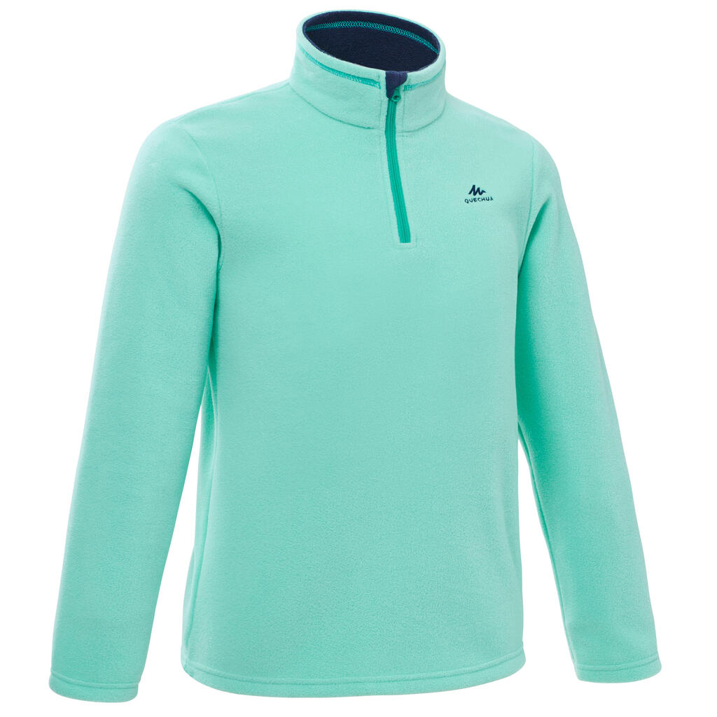 Kids’ hiking fleece - mh100 aged 7-15 - turquoise