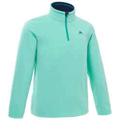 Kids’ Hiking Fleece - MH100 Aged 7-15 - Turquoise