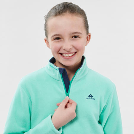 Polaire de randonnée - MH100 turquoise - enfant 7-15 ans