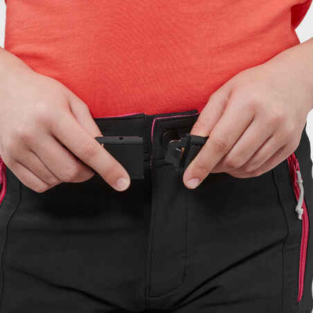 Kids’ Hiking Trousers - MH500 Aged 7-15 - Black
