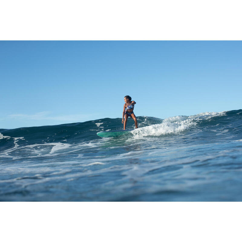 GIRL'S SURF SWIMSUIT TOP BAHA 900 GREEN
