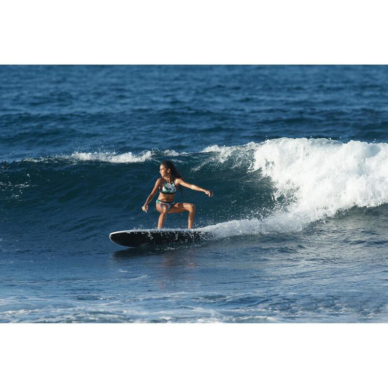 GIRL'S SURF SWIMSUIT TOP BAHA 900 GREEN