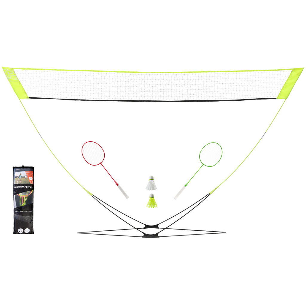 Badminton Set Easy Discover - 2,8m Netz inkl. 2 Schläger 