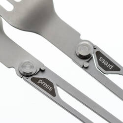 Foldable Stainless Steel Camping Fork and Spoon