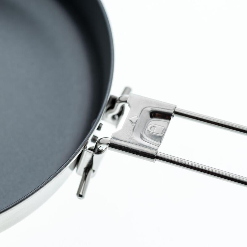 Set de gătit camping 500 inox + înveliș anti-adeziv 2 persoane 2,1L