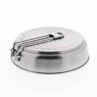4-person stainless steel + non-stick camping cookset