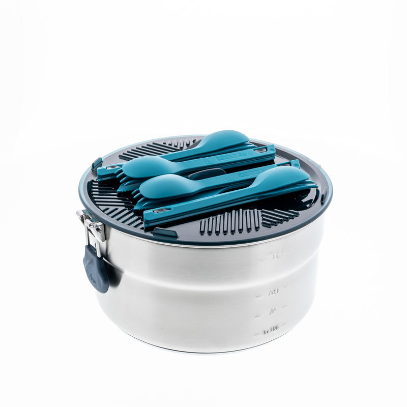 Stainless Steel Camping Cook Set 3.5L Decathlon