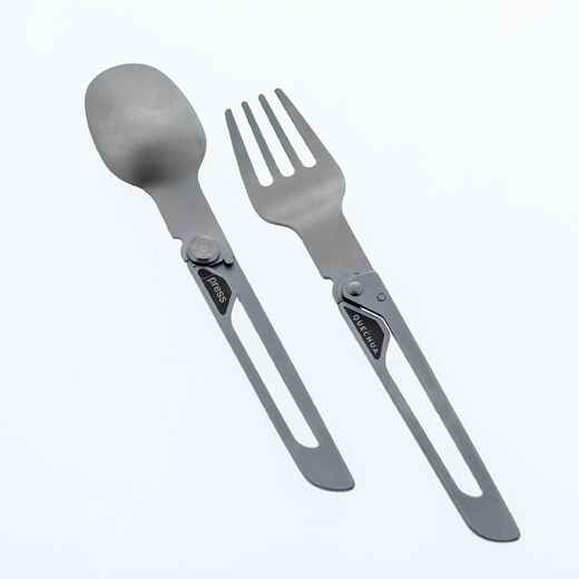 
      Foldable Stainless Steel Camping Fork and Spoon
  