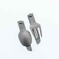 Foldable Stainless Steel Camping Fork and Spoon