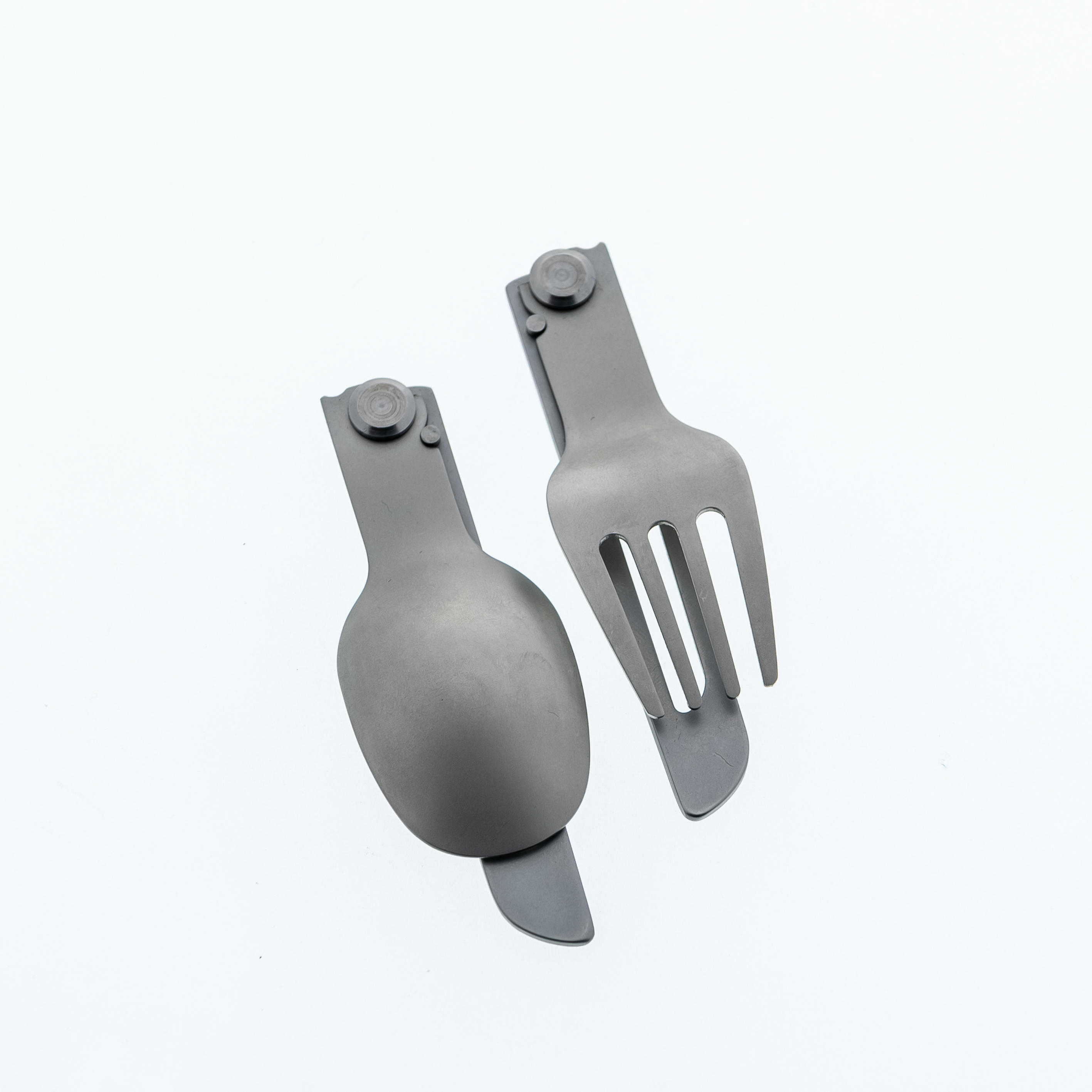 Foldable Stainless Steel Camping Fork and Spoon 2/6