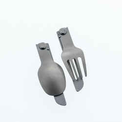 Foldable Stainless Steel Camping Fork and Spoon