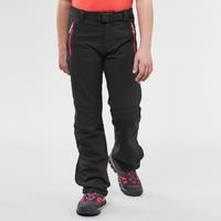 Kids’ Hiking Trousers - MH500 Aged 7-15 - Black
