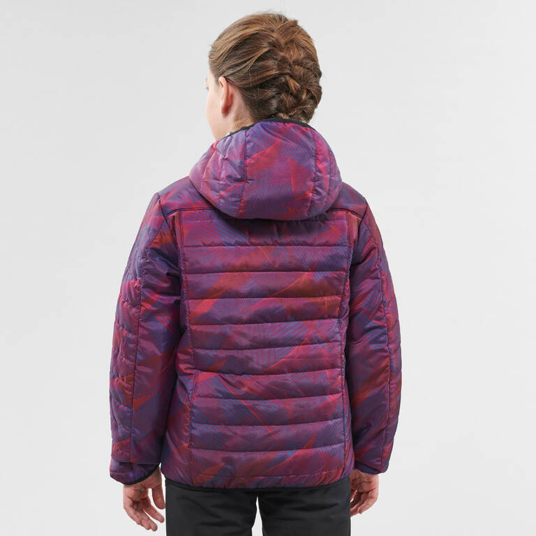 Kids’ Padded  Hiking Jacket MH500  7-15 Years Purple