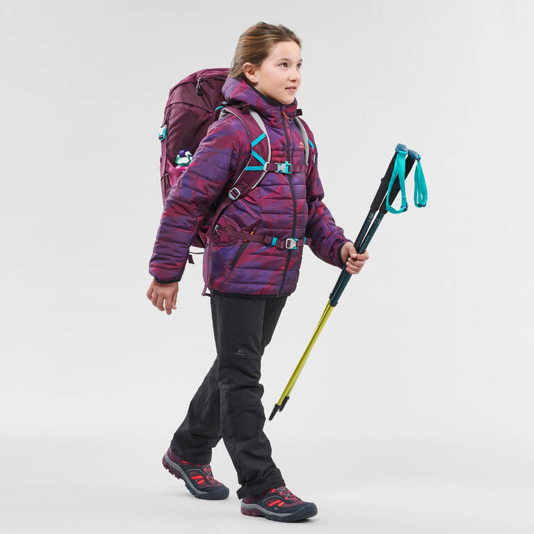 Kids’ Padded  Hiking Jacket MH500  7-15 Years Purple