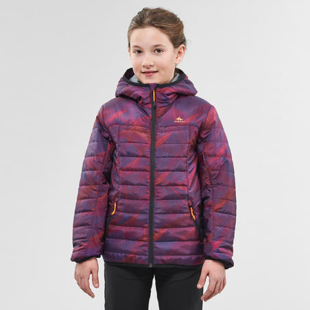 Куртка MH500 для туризму, для дітей 7-15 років, стебнована - Фіолетова