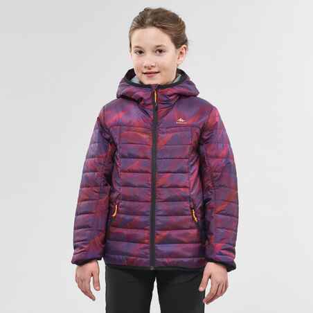 Kids’ Padded  Hiking Jacket MH500  7-15 Years Purple