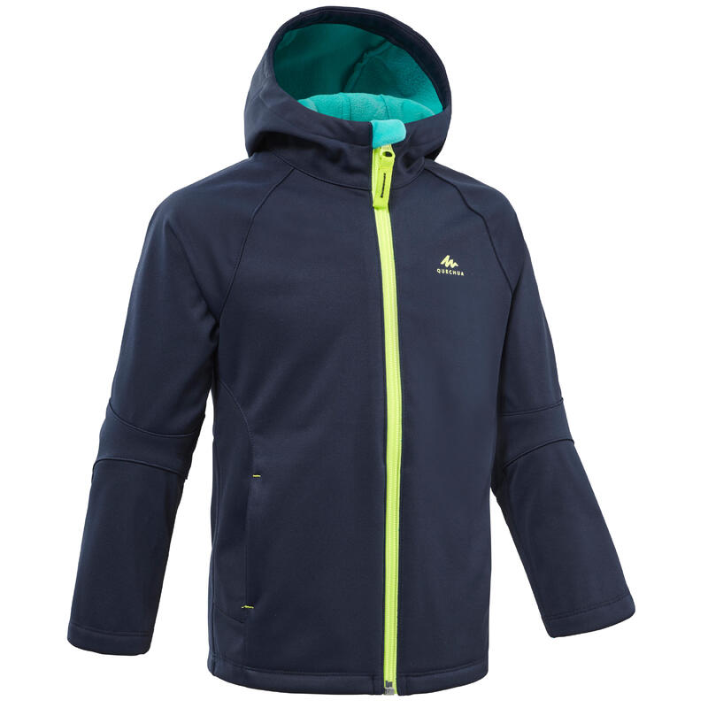 Jachetă Softshell Drumeție la munte MH550 Bleumarin Copii 2- 6 ani