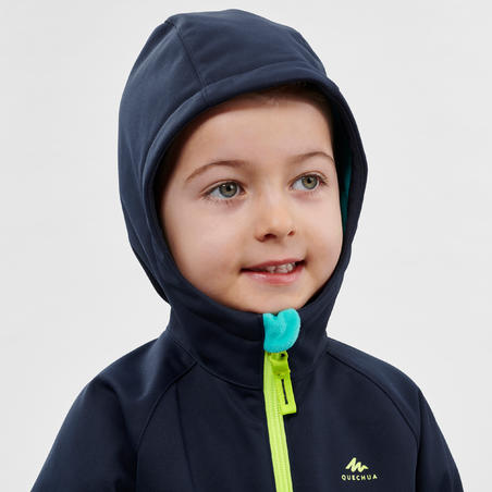 Куртка-софтшел для туризму, для дітей 2-6 років - Синя