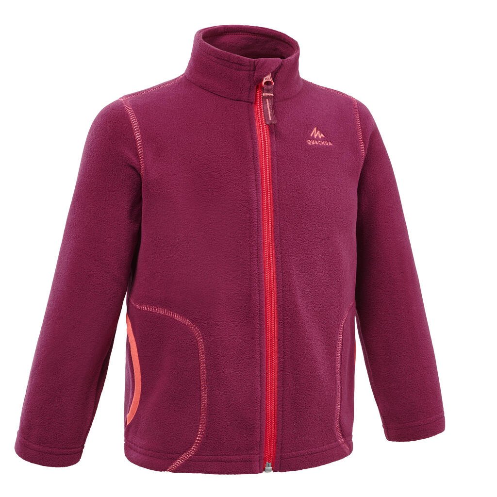 Fleecejacke Kleinkinder Gr. 92–116 Wandern - MH150 grün/grau 