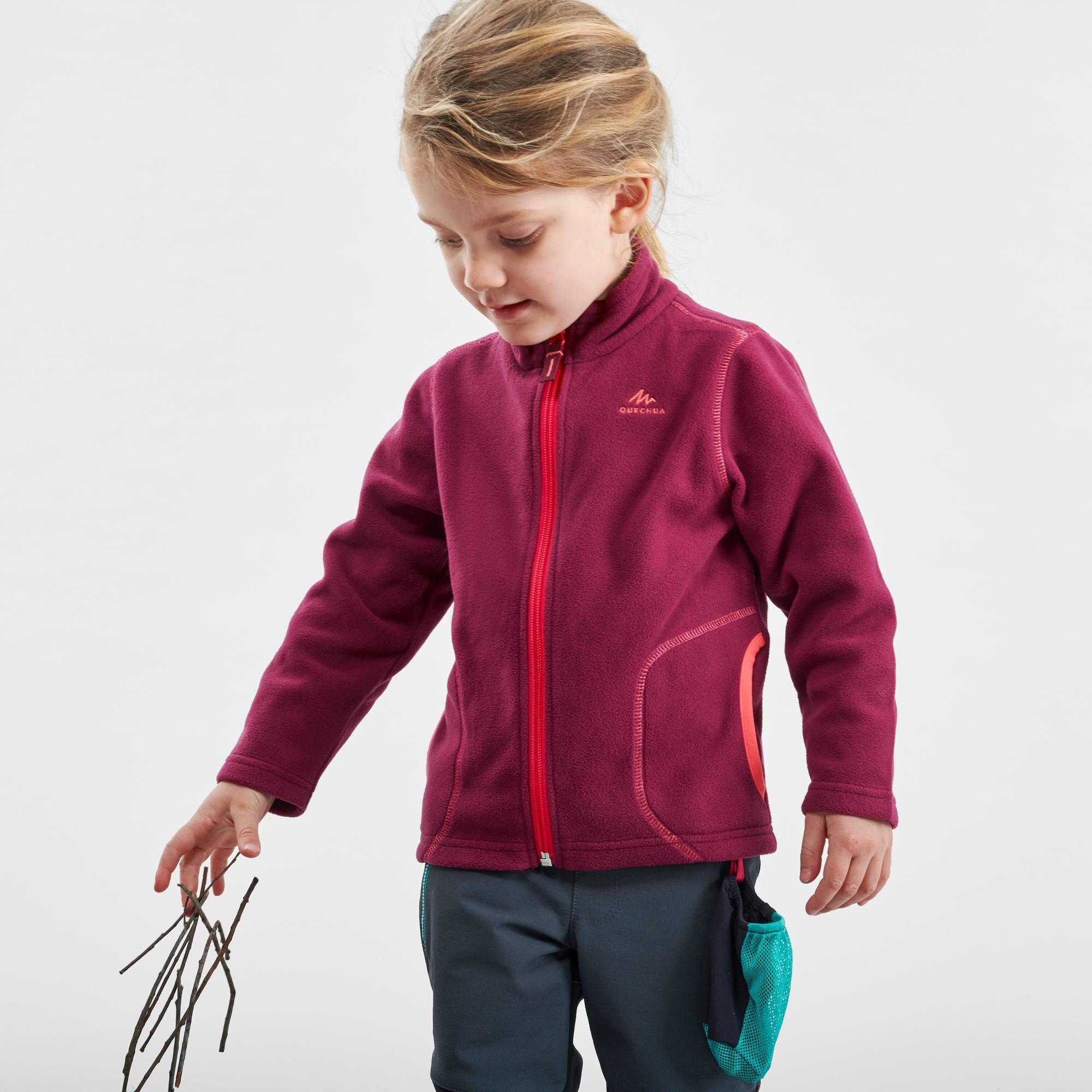 Veste polaire de randonn e MH150 violette enfant 2 6 ans