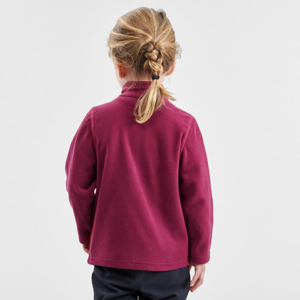 Bērnu (2-6 gadi) pārgājienu flīsa jaka “MH150”, pelēka