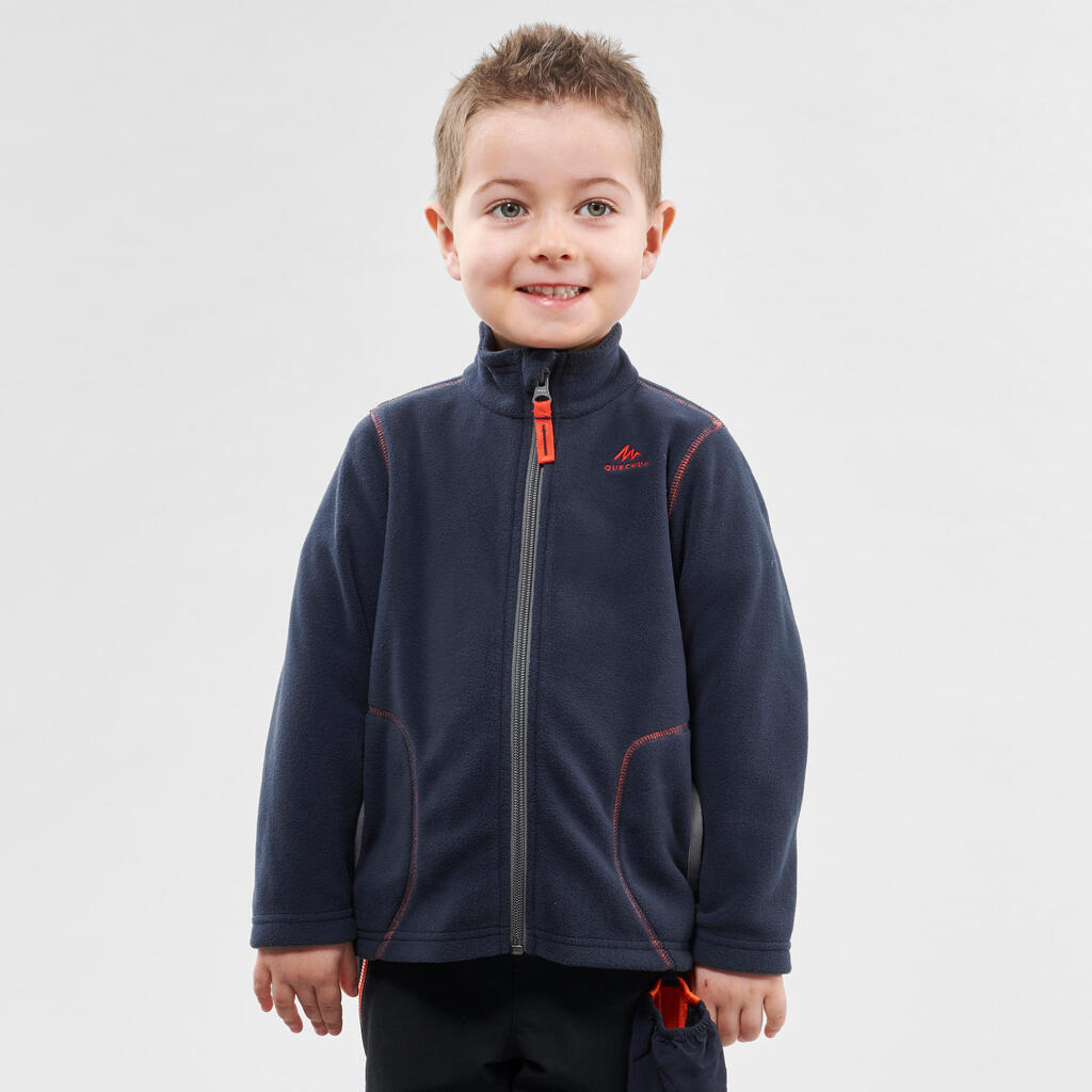 Kids’ Hiking Fleece Jacket - MH150 Aged 2-6 - Beige