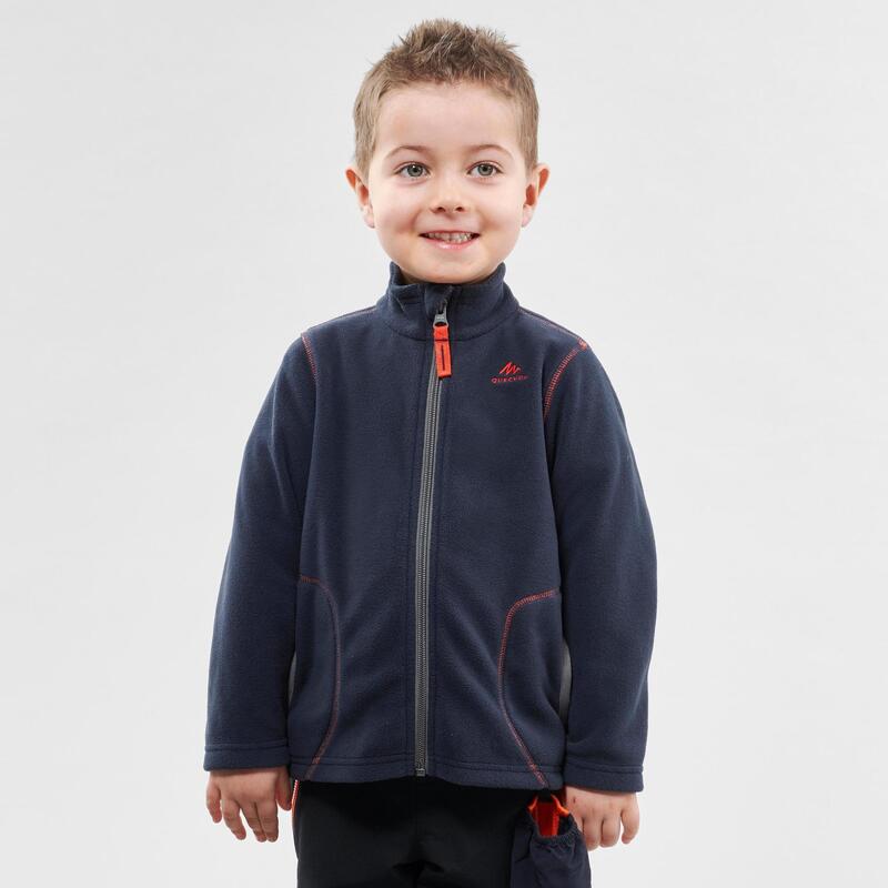 Fleece jas voor wandelen kinderen MH150 marineblauw 2-6 jaar