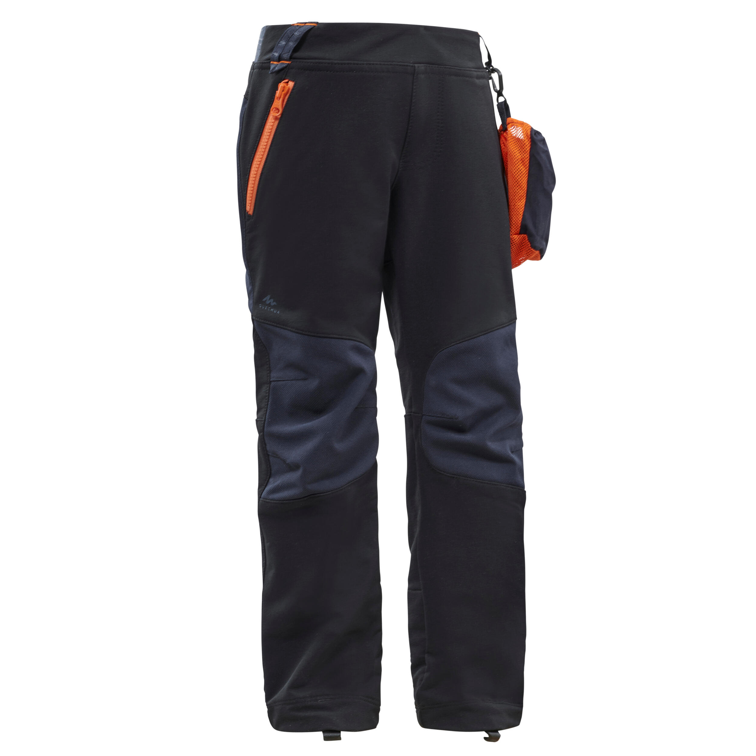 Pantalon Softshell Drumeție la munte MH550 Negru Copii 2 -6 ani ani