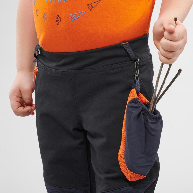 Dětské turistické softshellové kalhoty MH550 černé