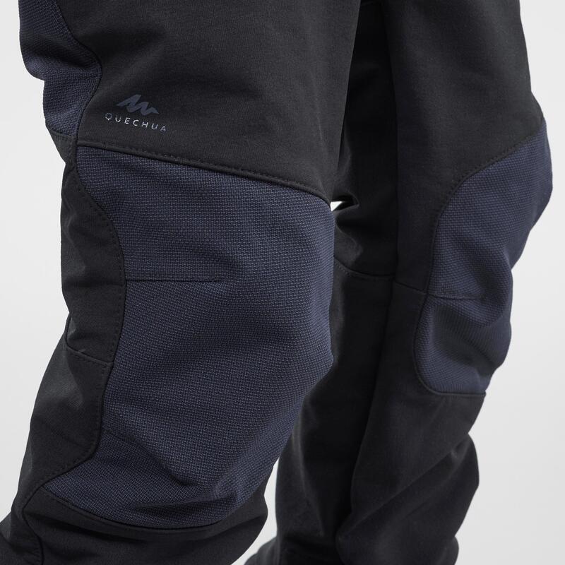 Pantalon Softshell Drumeție la munte MH550 Negru Copii 2 -6 ani