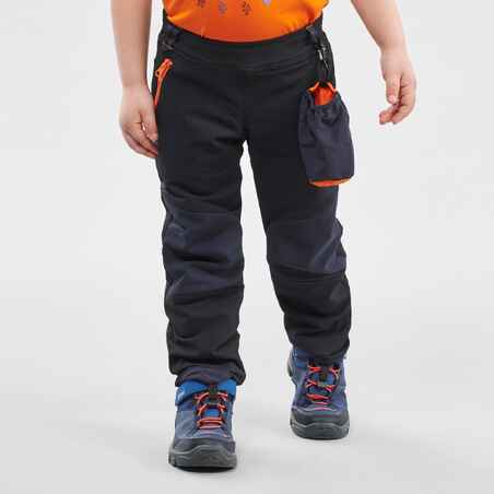 Kids’ Softshell Hiking Pants MH550 2-6 Years - Black