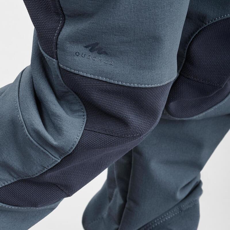 Dětské turistické softshellové kalhoty MH550 šedé